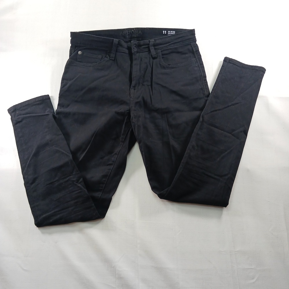 Arizona Jean Co Womens Black Hi-Rise Skinny Jeans Size 11 High Waisted Denim